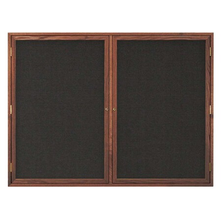 United Visual Products Single Door Indoor Enclosed Easy Tack Bo UV302EZ-GREEN-WHITE